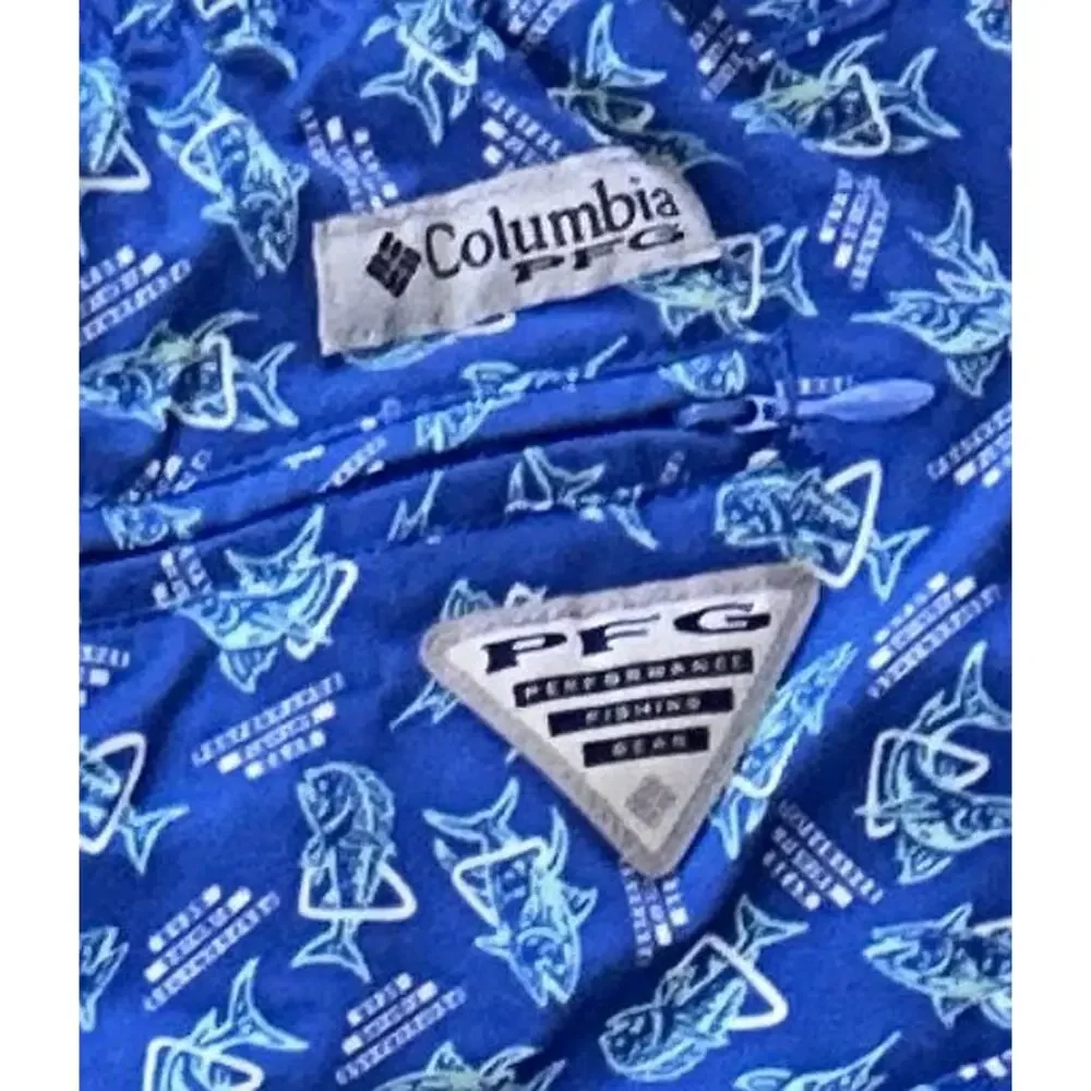 Columbia PFG Performance Fishing Gear Lined Blue Water Swim Shorts 2XL